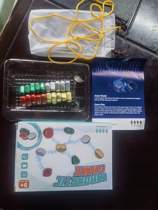 Magnetyczna gra edukacyjna - Kolorowe Kamienie Magnetyczne gra planszowa