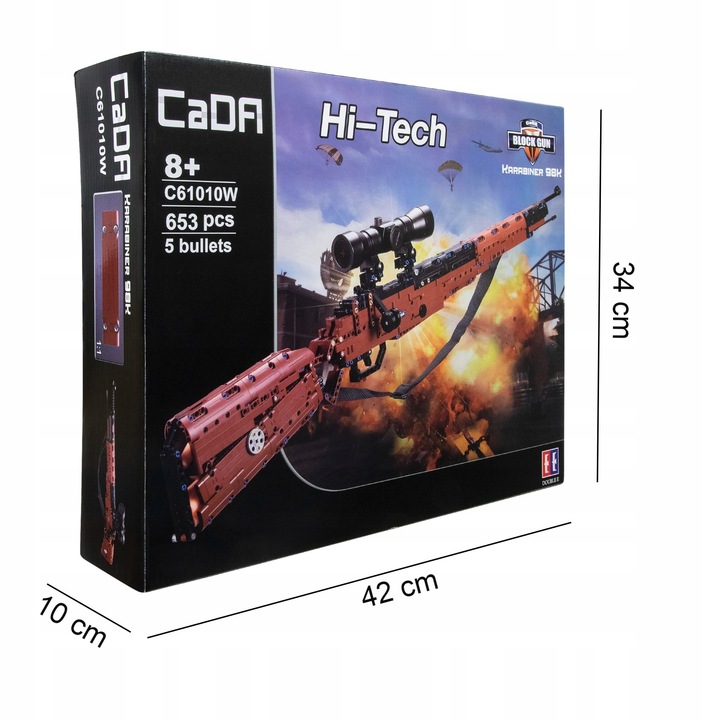 CADA KLOCKI KONSTRUKCYJNE KARABIN 653 EL + NABOJE
