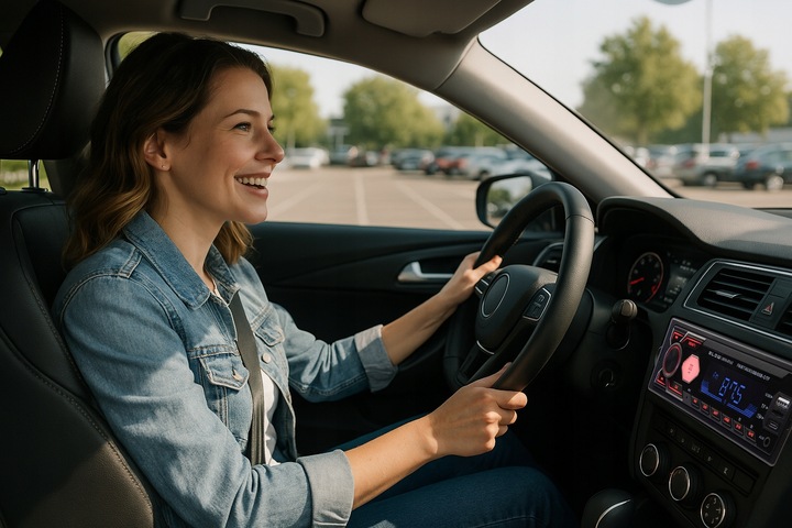 RADIO SAMOCHODOWE BLUETOOTH 1-DIN RDS USB-C AUX RCA SD MP3 LCD