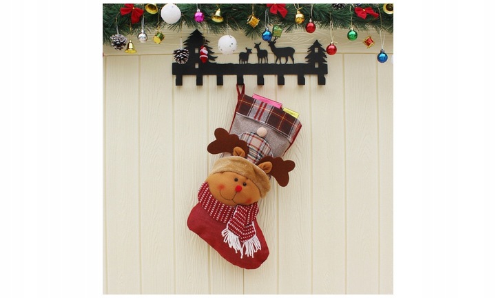 3x SKARPETY Skarpeta ŚWIĄTECZNE PREZENTY KOMINEK OZDOBNA GWIAZDOR DEKORACJA