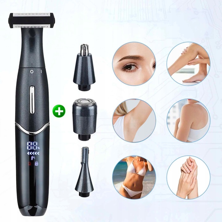 DEPILATOR DO CIAŁA NÓG TWARZY TRYMER DO NOSA BRWI BIKINI GOLARKA DAMSKA