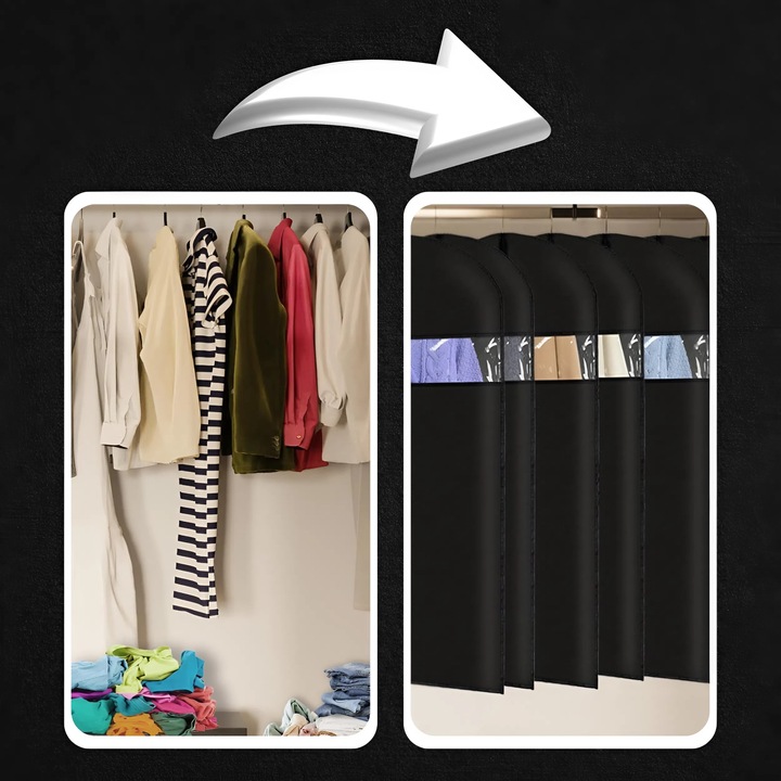 5X POKROWIEC NA ODZIEŻ UBRANIA KURTKĘ GARNITUR KOSZULĘ DUŻY 100 CM