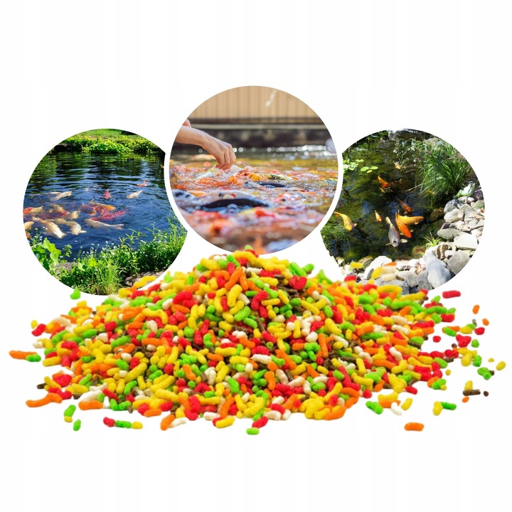 POKARM KARMA PASZA ZANĘTA GRANULAT DLA RYB KOI KARPI NA OCZKO WODNE