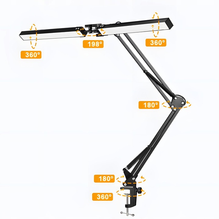 Lampka Biurkowa LED na Biurko Szkolna Lampa Kreślarska do Biura z