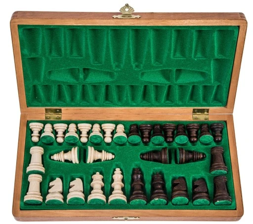 SQUARE Szachy drewniane MAGNETYCZNE Basic - 265 mm