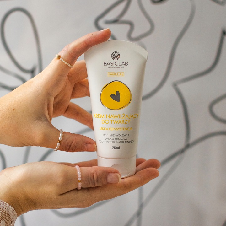BasicLab Nawilżający Krem do Twarzy pod Makijaż Lekka Konsystencja 75 ml