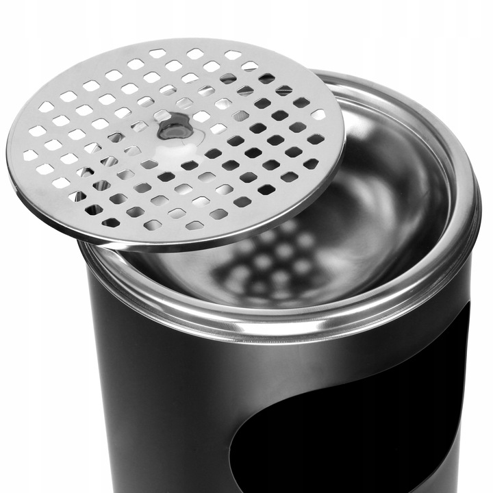 POPIELNICZKA ZEWNĘTRZNA STOJĄCA KOSZ NA ŚMIECI 12 L ŚMIETNIK POPIELNICA 2w1