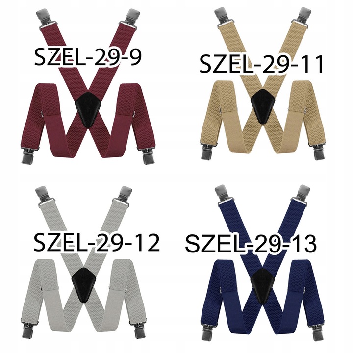 SZELKI MĘSKIE DO SPODNI MOCNE SZEROKIE CODZIENNE REGULOWANE POLSKIE