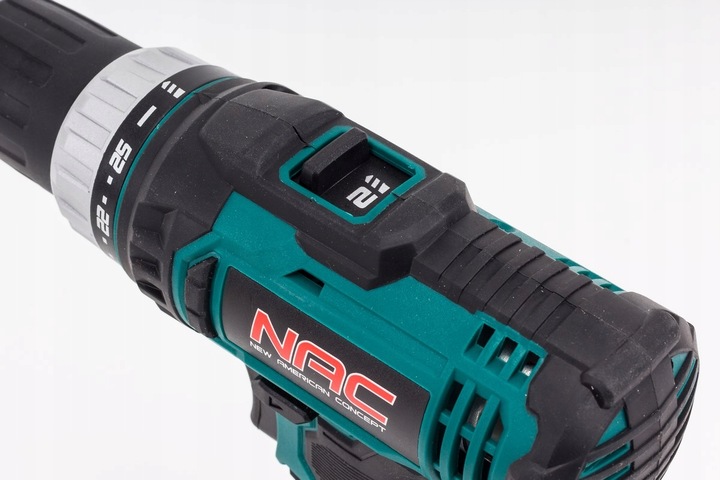 WIERTARKO WKRĘTARKA Akumulatorowa NAC 20V 2biegi +AKU 2 Ah +Ładowarka +BITY