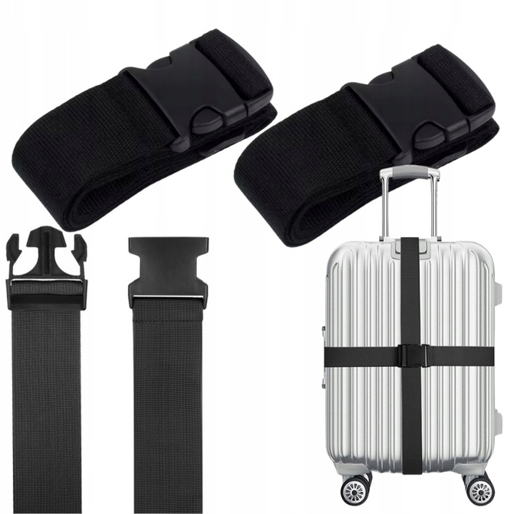 4x PASY DO WALIZKI TORBY ZABEZPIECZAJĄCE SPINAJĄCE BAGAŻ 5x180 cm