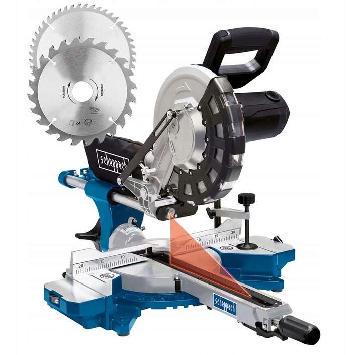 Scheppach HM254 - Piła ukośna z posuwem z dodatkową tarczą