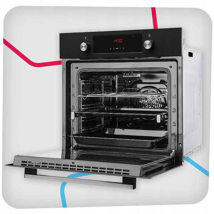 Piekarnik elektryczny do zabudowy Amica EB7541DB FINE 65L GRILL czarny