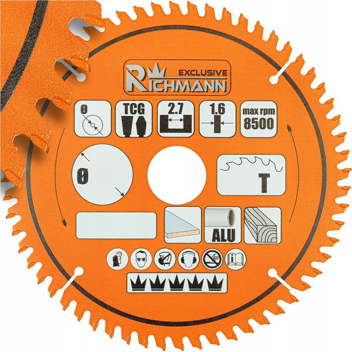 PIŁA TARCZOWA WIDIOWA LAMINATÓW ALUMINIUM DREWNA HDF MDF 165x20 MM 60