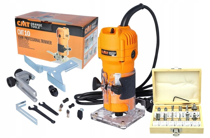 CMT FREZARKA RĘCZNA KRAWĘDZIOWA 550W CMT10 TRYMER KRAWĘDZI 6,35 6-8mm