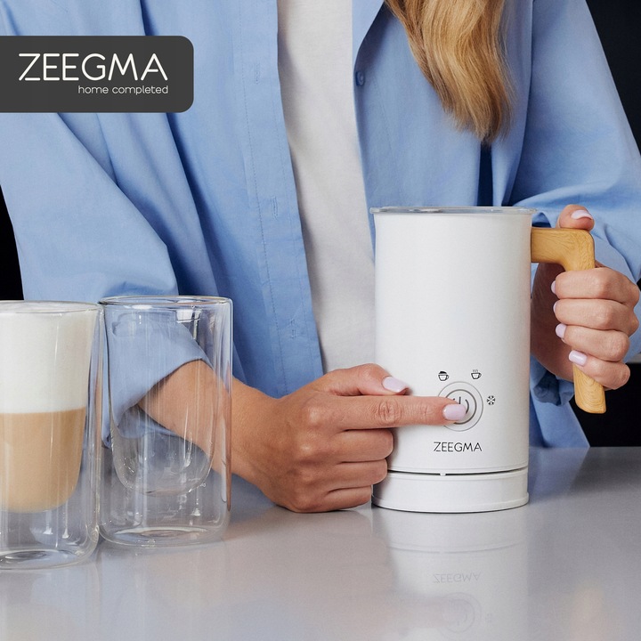 ELEKTRYCZNY SPIENIACZ do mleka Podgrzewacz KAWY PIANY LATTE BIAŁY 240ml