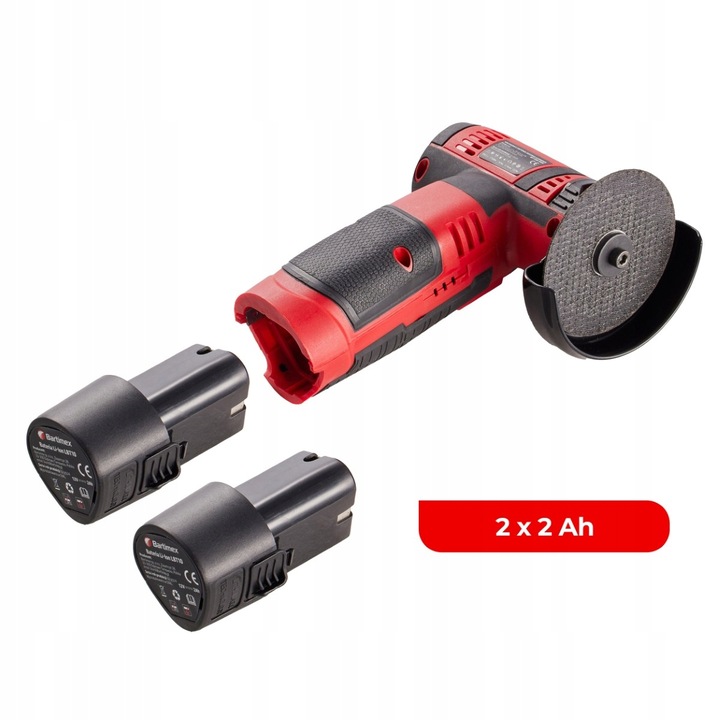 Szlifierka Kątowa Akumulatorowa MINI 2x 2,0Ah Zestaw Gumówka Kątówka