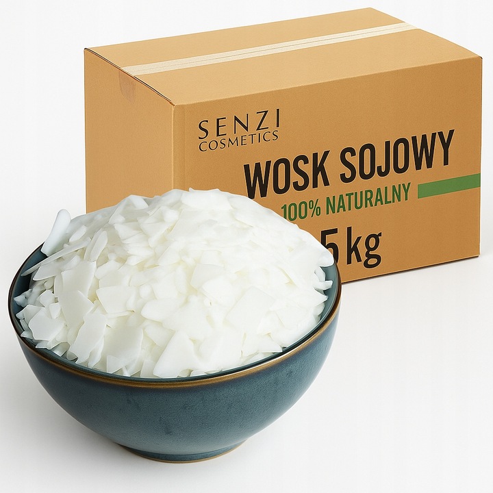 WOSK SOJOWY Do Świec Sojowych 5KG Płatki NATURALNY EKO ŚWIECE PREMIUM