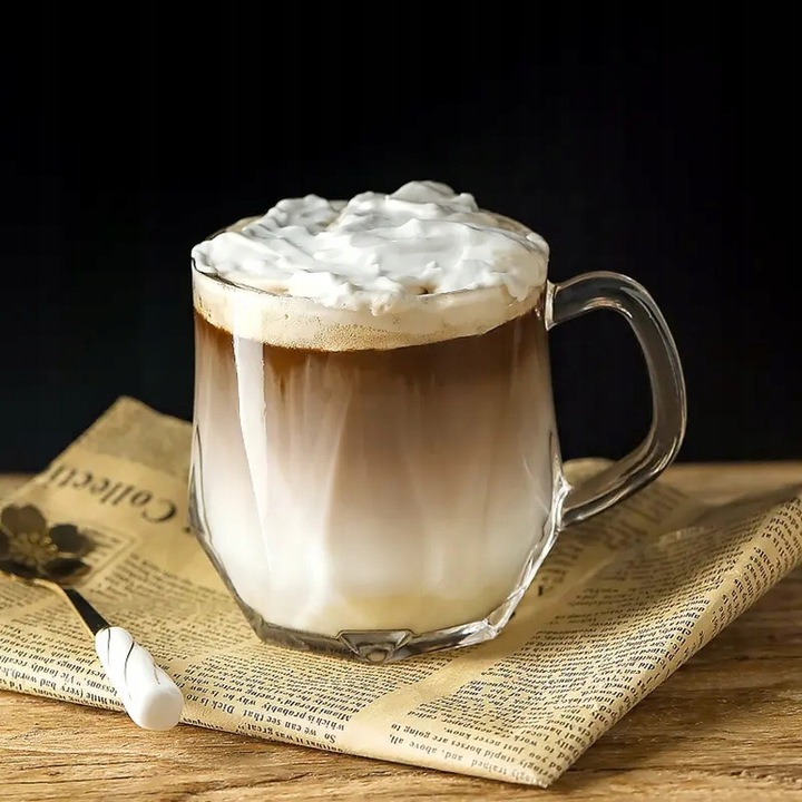 Szklanki do kawy herbaty LUXITO Maks 300ml Komplet szklanek kubków 6szt