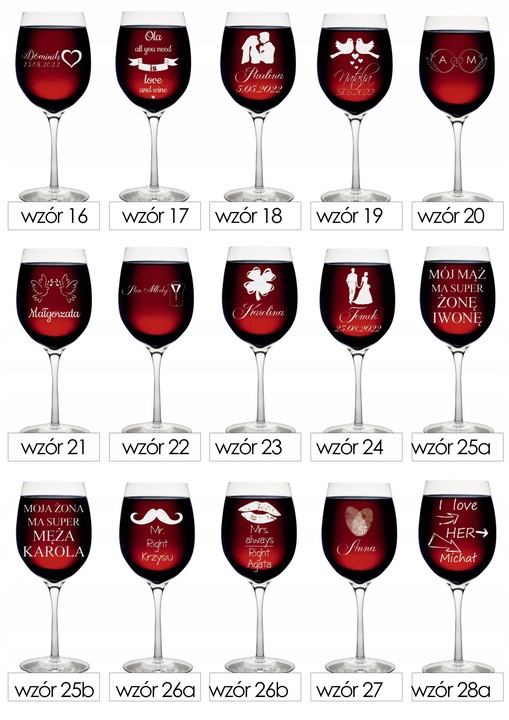 Kieliszek do wina z GRAWEREM prezent upominek urodziny dzień kobiet + KOREK