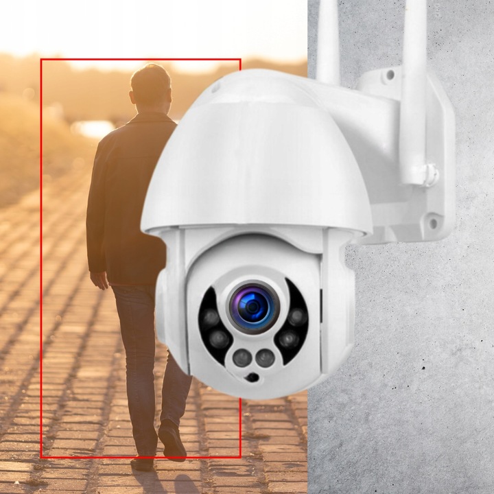 Kamera Wifi Zewnętrzna SMART 5MPx Obrotowa APLIKACJA PO POLSKU Śledzenie