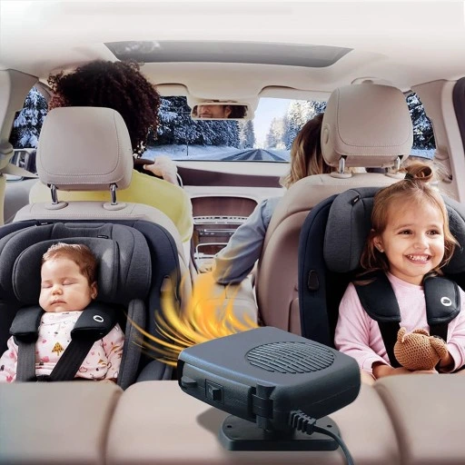 WENTYLATOR SAMOCHODOWY 12V PRZENOŚNY PODGRZEWACZ SAMOCHODOWY NA SZYBE 200W