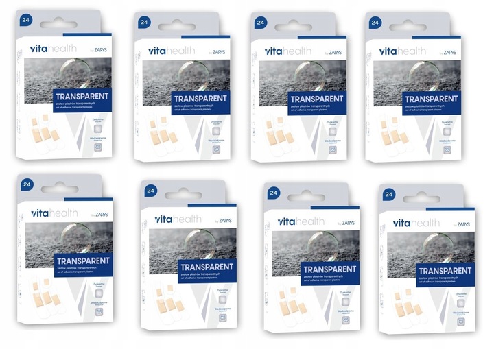 Zestaw plastrów transparentne, wodoodporne 24 szt.