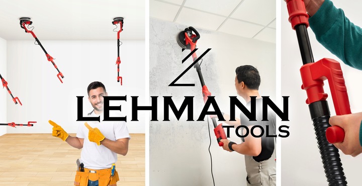 SZLIFIERKA DO GIPSU ŻYRAFA GŁADZI TYNKÓW LED Z ODSYSEM PAPIER WALIZKA WOREK