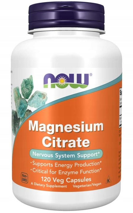 NOW FOODS MAGNESIUM CITRATE 120K MAGNEZ SKURCZE