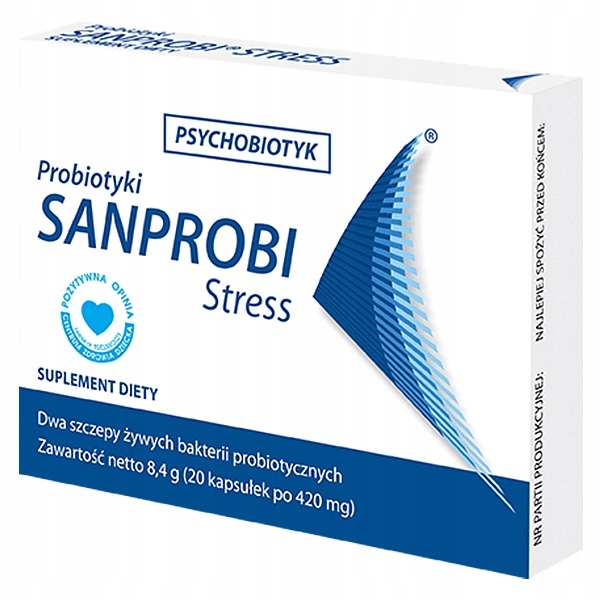 Sanprobi Stress probiotyk do ochrony jelit, kapsułki 20 szt