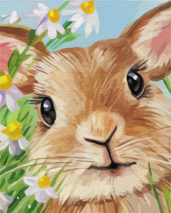 Obraz do MALOWANIA PO NUMERACH Na Ramie Królik Zestaw Po Numerach ARTNAPI