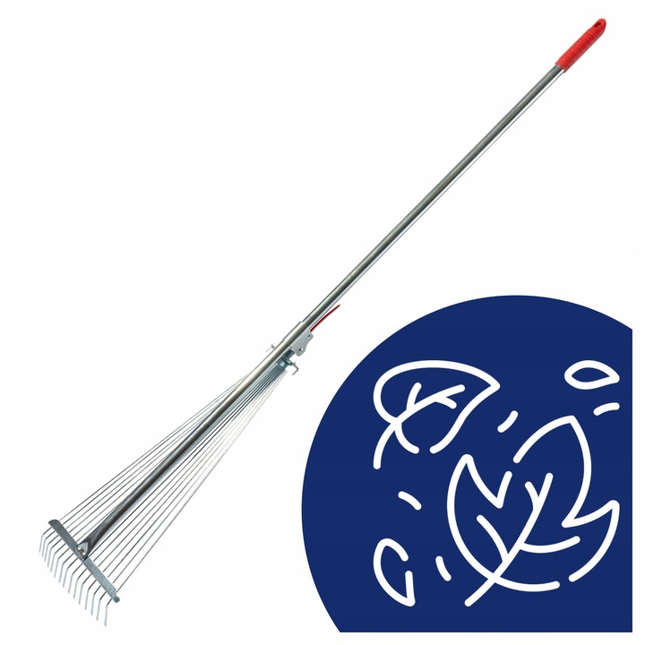 Grabie do liści wachlarzowe druciane regulowane metalowy rączka