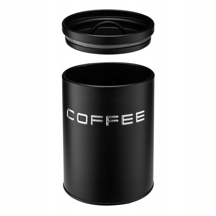 Komplet 3 pojemniki ALEX COFFEE SUGAR TEA czarny kawa cukier herbata zestaw