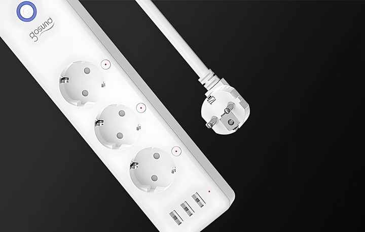 Inteligentna Listwa Zasilająca Wifi Gosund P1 Plus 4x Ac 3x Usb-a Tuya