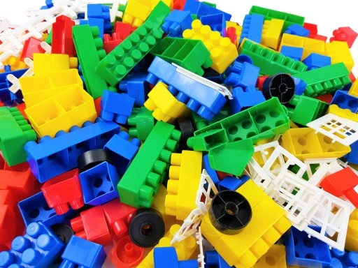 KLOCKI KONSTRUKCYJNE 500 w POJEMNIKU POLSKIE DUŻE