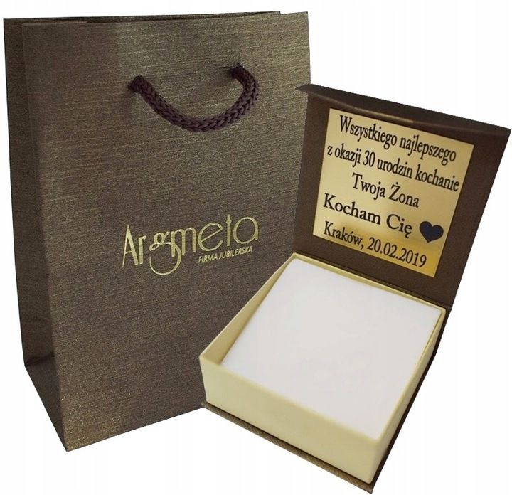 Łańcuszek Srebrny Męski Pancerka Diamentowany Krzyżyk pr 925 Grawer Gratis