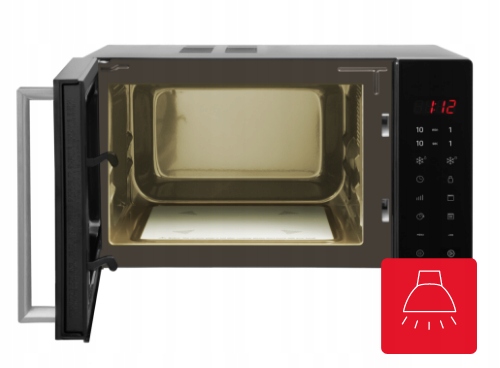 KUCHENKA MIKROFALOWA MIKROFALÓWKA AMMF 20M1S AMICA 700W SREBRNA 20L INOX