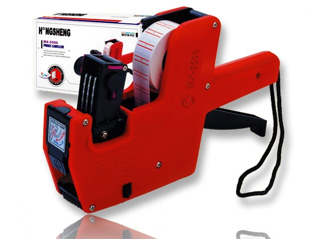 METKOWNICA NA CENÓWKI JEDNORZĘDOWA Z POLSKIMI ZNAKAMI SAMOPRZYLEPNA MX-5500