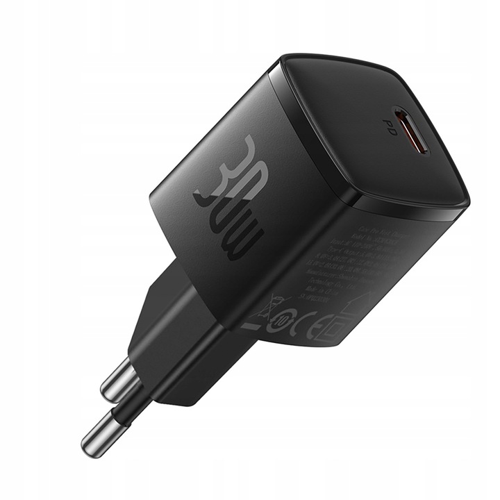 BASEUS SZYBKA ŁADOWARKA SIECIOWA Cube Pro GaN 30W USB-C ZASILACZ KOSTKA