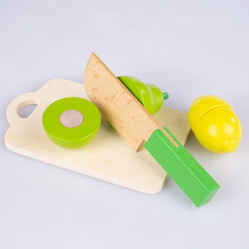 DREWNIANE OWOCE I WARZYWA DO KROJENIA NA RZEPY NÓŻ DESKA KINDERPLAY