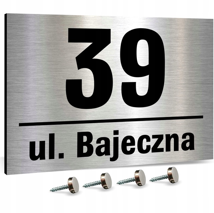 Tabliczka z numerem na dom tablica adresowa aluminiowa numer domu trwała