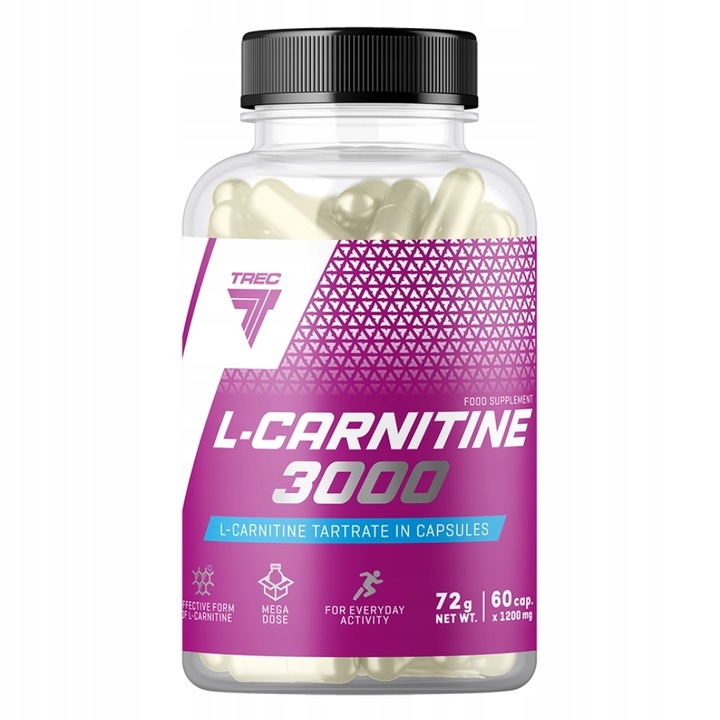 TREC NUTRITION L-CARNITINE 3000 - WIELOZADANIOWE KAPSUŁKI, REDUKCJA TKANKI