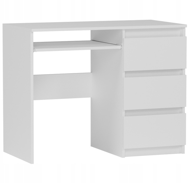 BIURKO KOMPUTEROWE 96CM STOLIK STÓŁ BIAŁE Prawe N3