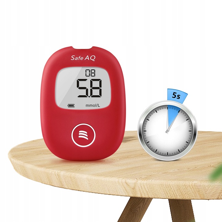 Glukometr Sinocare SAFE AQ SMART w mg/dl z 100 paskami i 100 lancetami