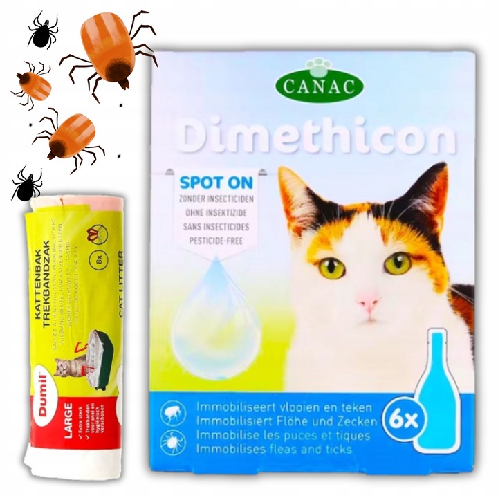 PREPARAT PRZECIW PCHŁOM I KLESZCZOM DLA KOTÓW NA KROPLE PCHŁY I KLESZCZE