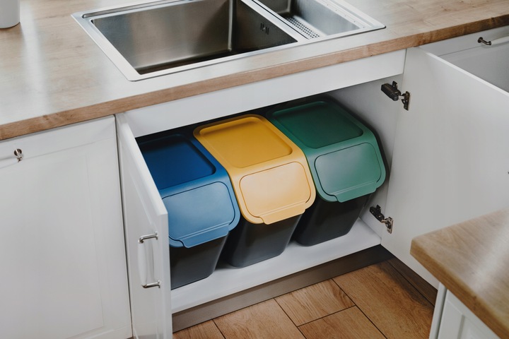 3X KOSZ NA ŚMIECI POJEMNIK DO SEGREGACJI ODPADÓW PAPIER PLASTIK SZKLO 25 L