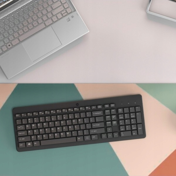 Klawiatura bezprzewodowa HP 220, Bateria 16 msc, cicha praca, USB 2,4 GHz