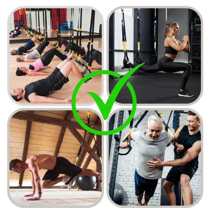 TAŚMY DO ĆWICZEŃ TRX PRO PASY TRENINGOWE PODWIESZANE Z MIARKĄ CROSSFIT HQ