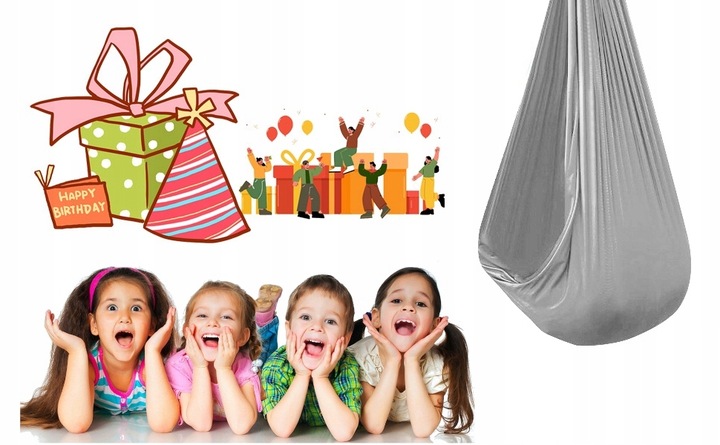 HAMAK - CHUSTA AKROBATYCZNA DLA DZIECI ,1.5*2.8M HUŚTAWKA SENSORYCZNA HAMAK