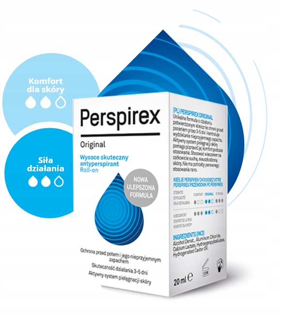 PERSPIREX Strong Antyperspirant Roll-on Dla Najsilniejszej Ochrony 20 ml