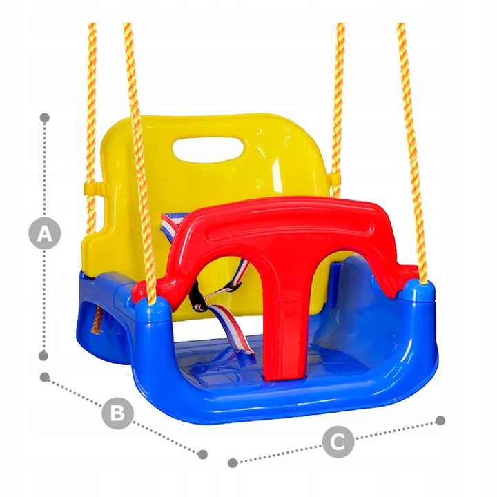 HUŚTAWKA DLA DZIECI OGRODOWA ZEWNĘTRZNA lub DOMOWA MODEL ZE STOLICZKIEM 4w1